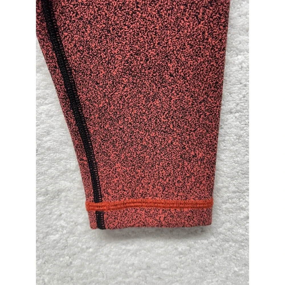 Lululemon Womens Size 4 Black Orange Wunder Under Legging Pants (L9)